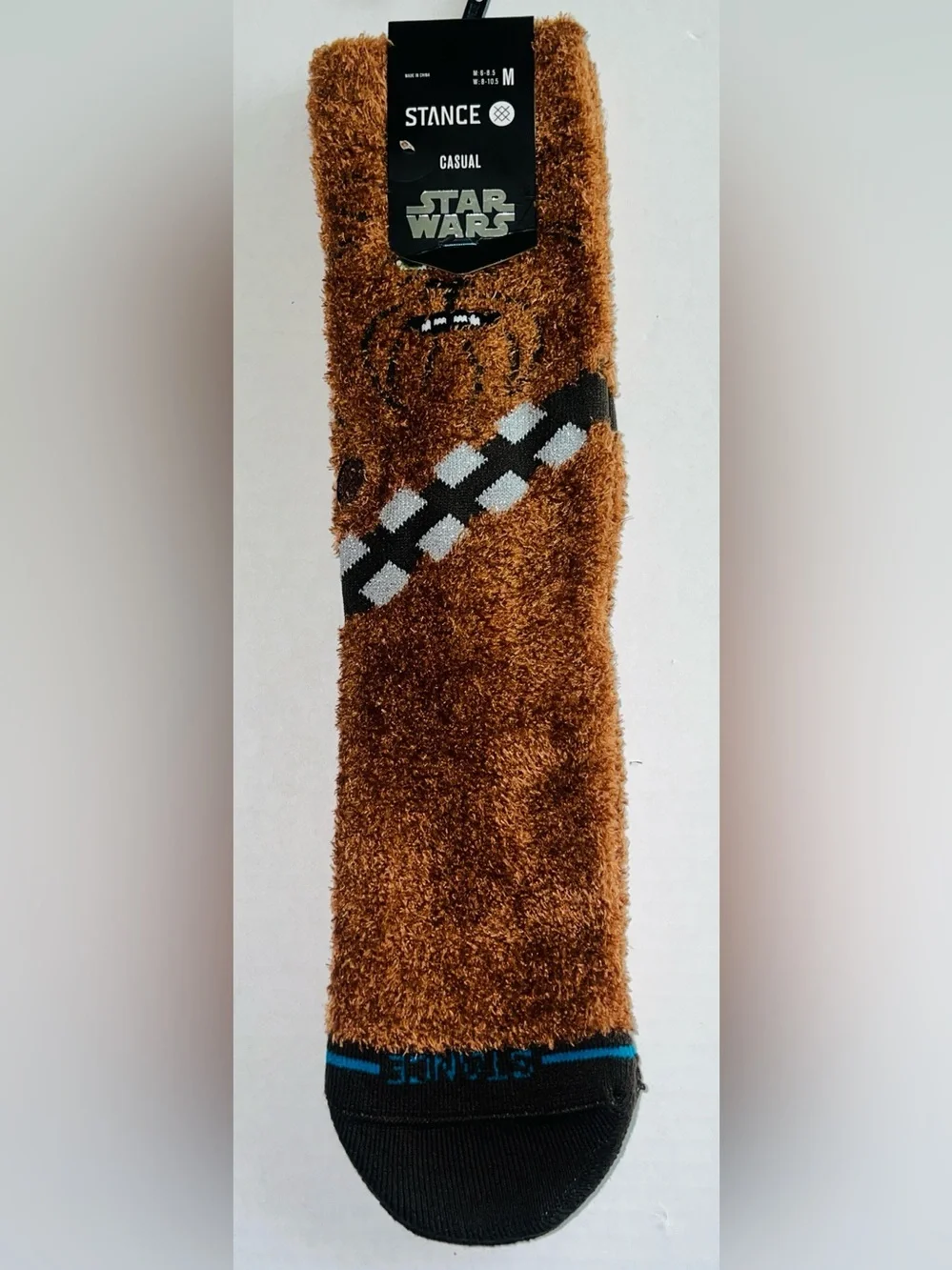 Stance x Star Wars Poly Fuzzy Crew Socks Chewie Medium Chewbacca